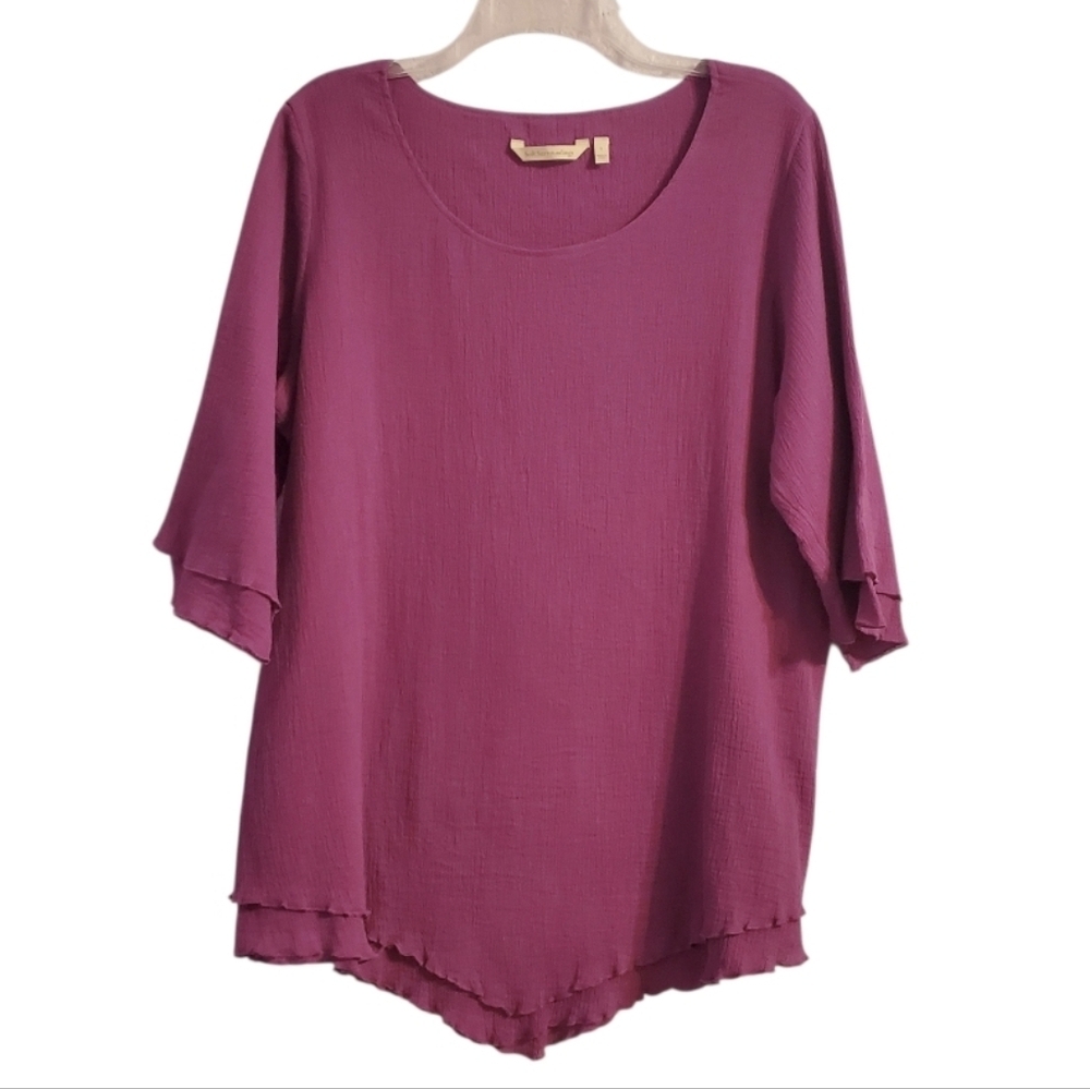 Soft Surroundings Women's Cotton Siesta Key Tunic Top L